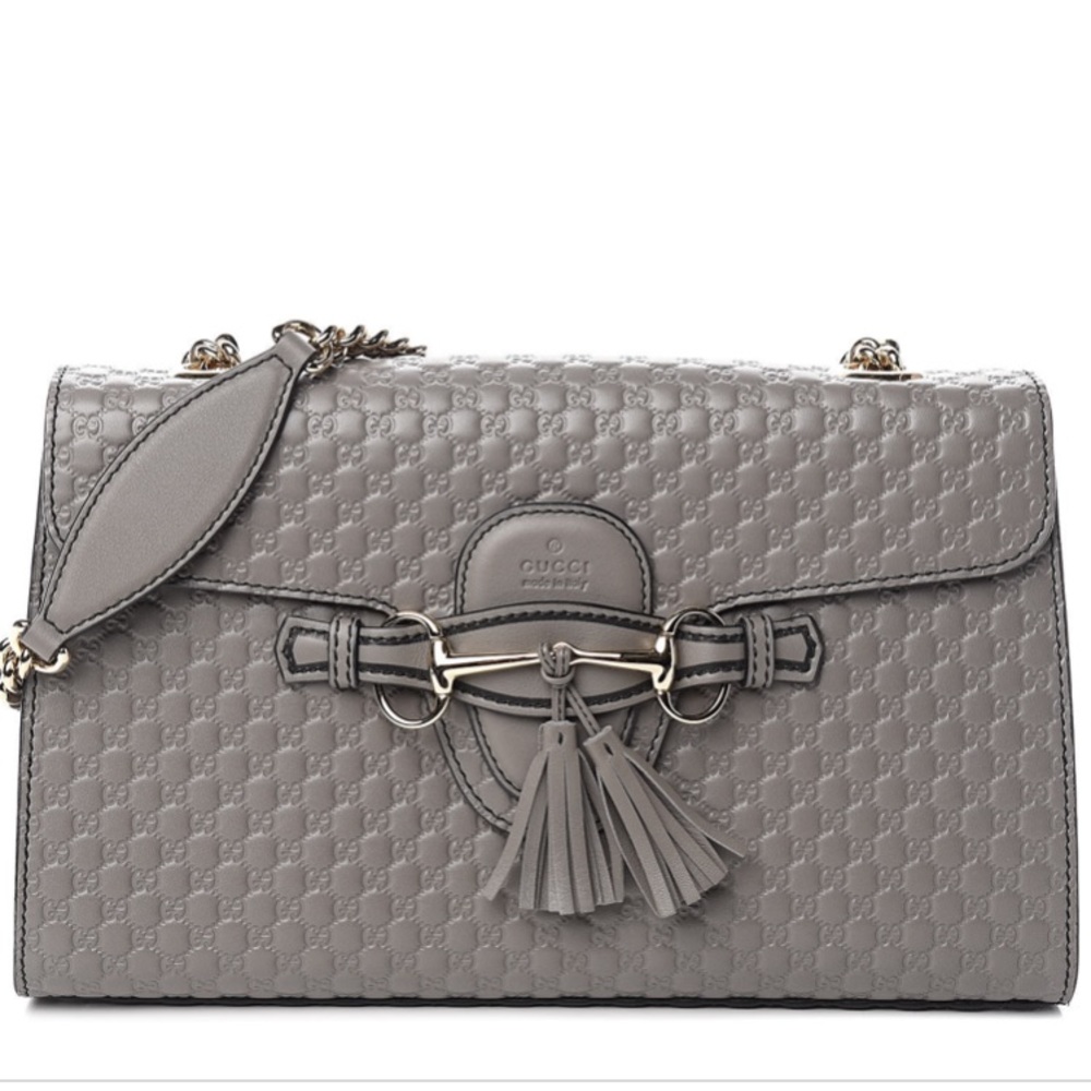 Gucci Microguccissima Medium Emily Chain Bag Grey